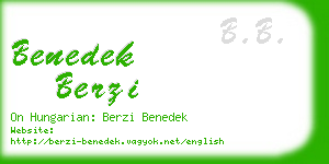 benedek berzi business card